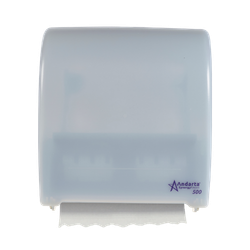 White paper towel dispenser unit