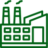 Industrial factory with smokestacks.