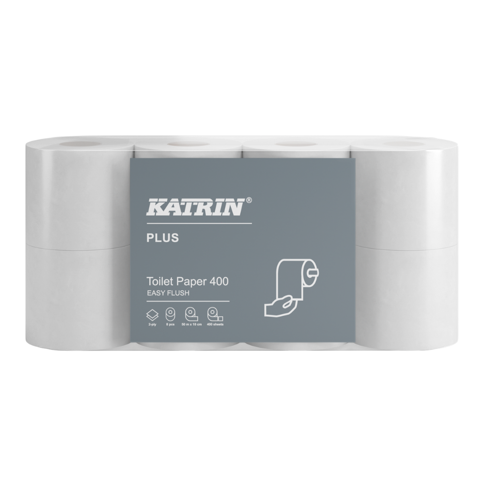 Katrin Plus EasyFlush 2Ply 50m 39.5mm Core Toilet Roll - Pack of 40 2 Katrin Plus EasyFlush 2Ply 50m 39.5mm Core Toilet Roll - Pack of 40