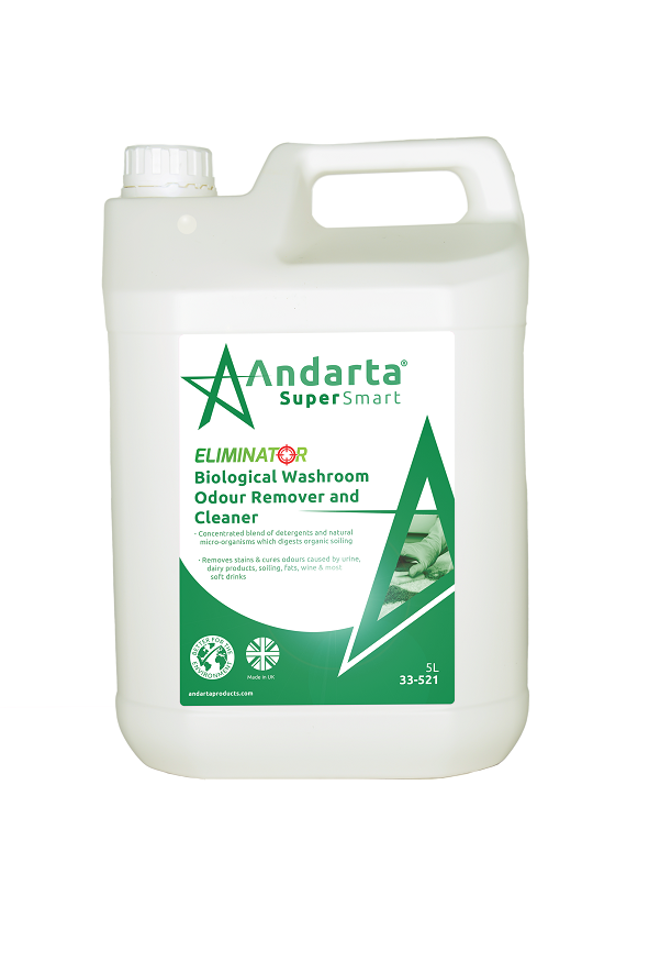 Andarta Eliminator Washroom Odour Remover and Cleaner (2x5Ltr) 2 Andarta Eliminator Washroom Odour Remover and Cleaner (2x5Ltr)