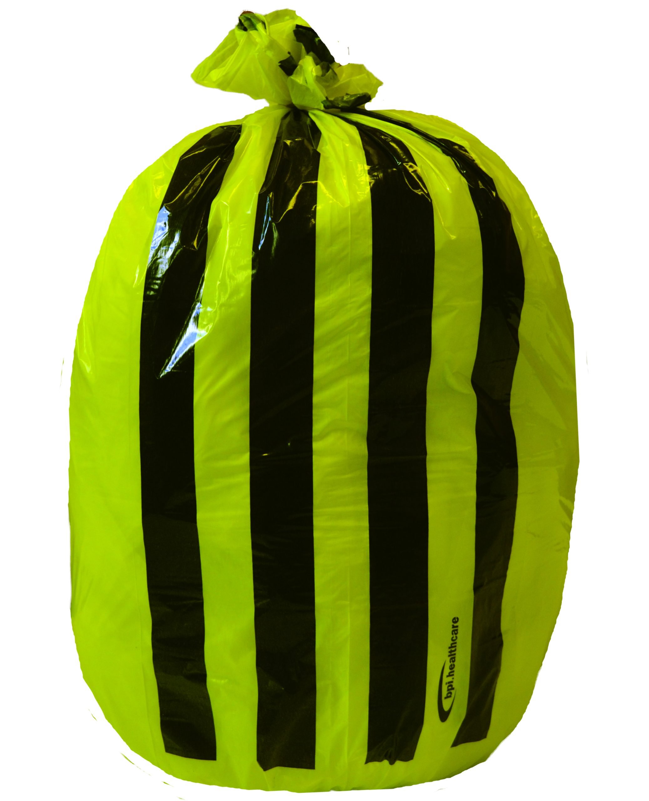 Andarta Yellow Tiger Stripe High Strength Refuse Sack Roll 28" x 39" (6x Roll of 25) 2 Andarta Yellow Tiger Stripe High Strength Refuse Sack Roll 28" x 39" (6x Roll of 25)