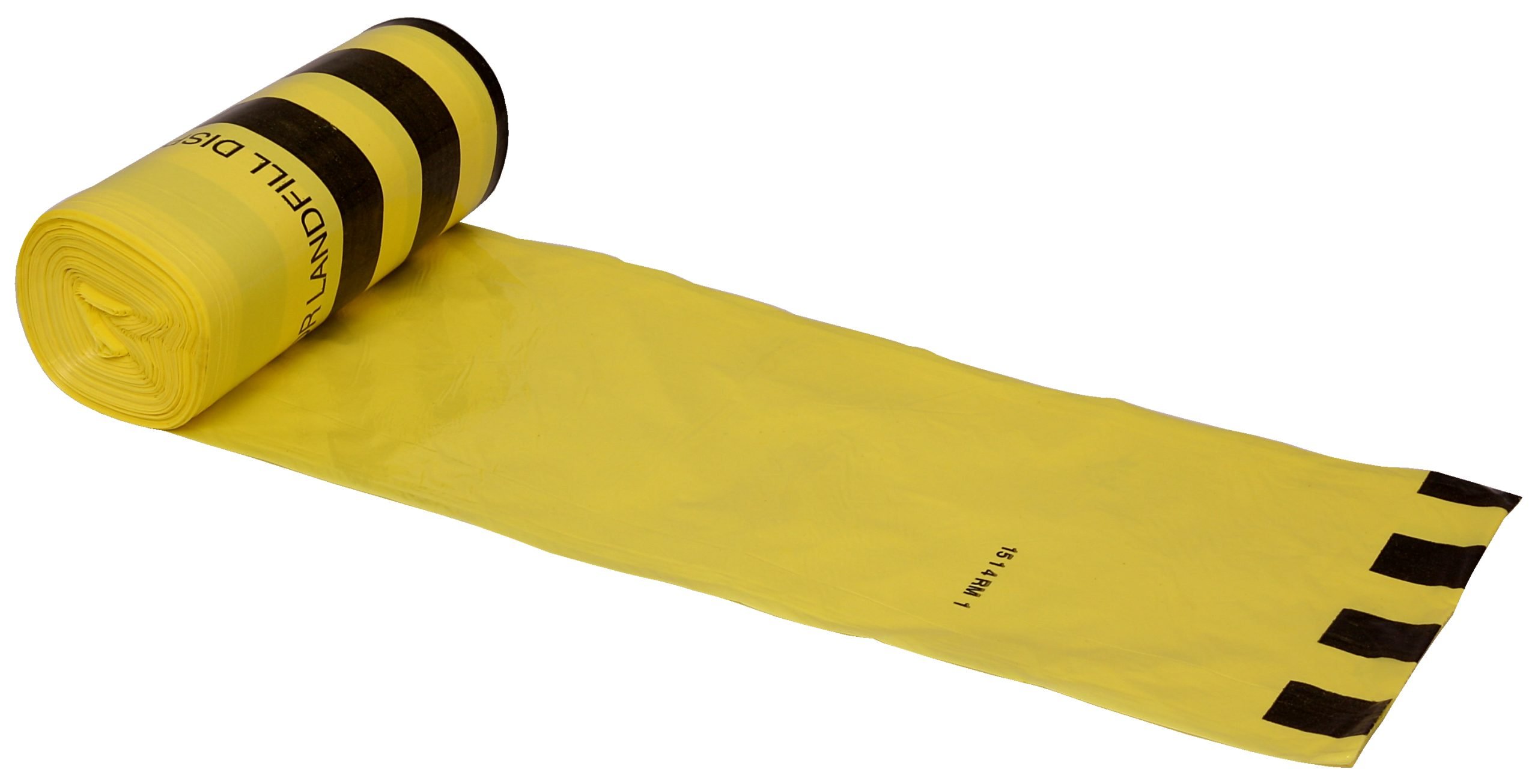 Andarta Yellow Medium Strength Tiger Stripe Refuse Sack Roll 28x39 (1 Roll 25) 2 Andarta Yellow Medium Strength Tiger Stripe Refuse Sack Roll 28x39 (1 Roll 25)