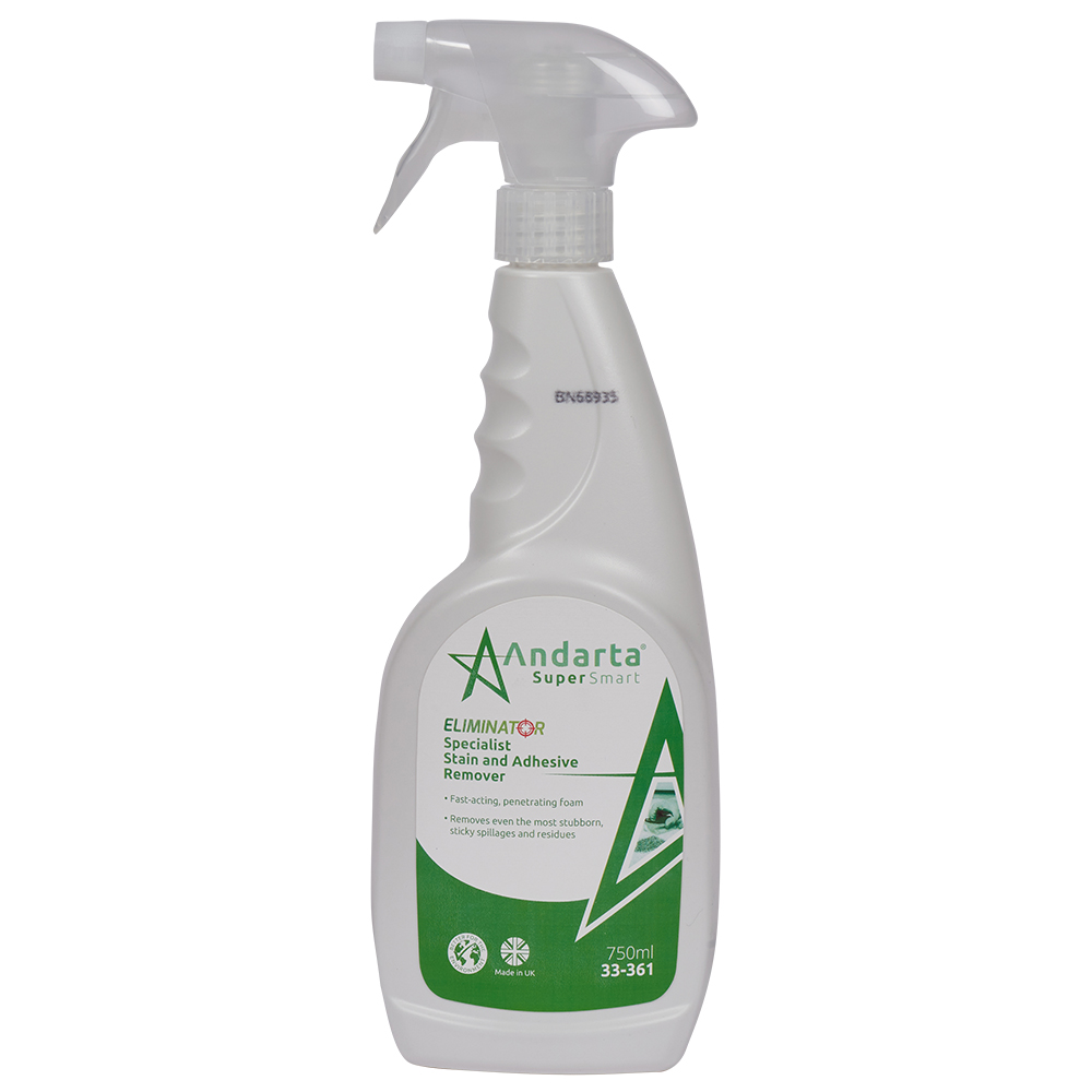 Andarta Eliminator Specialist Stain and Adhesive Remover (6x750ml) 2 Andarta Eliminator Specialist Stain and Adhesive Remover (6x750ml)