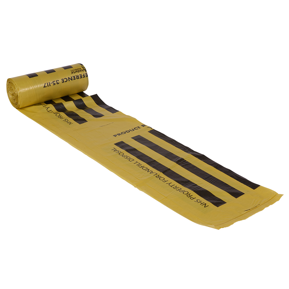 Andarta Yellow Medium Strength Tiger Stripe Refuse Sack 9x17x26 (1x Roll of 50) 2 Andarta Yellow Medium Strength Tiger Stripe Refuse Sack 9x17x26 (1x Roll of 50)